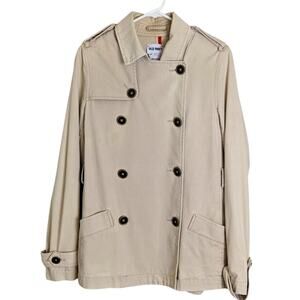 Khaki Y2k Trench Style Jacket Women's Size Medium